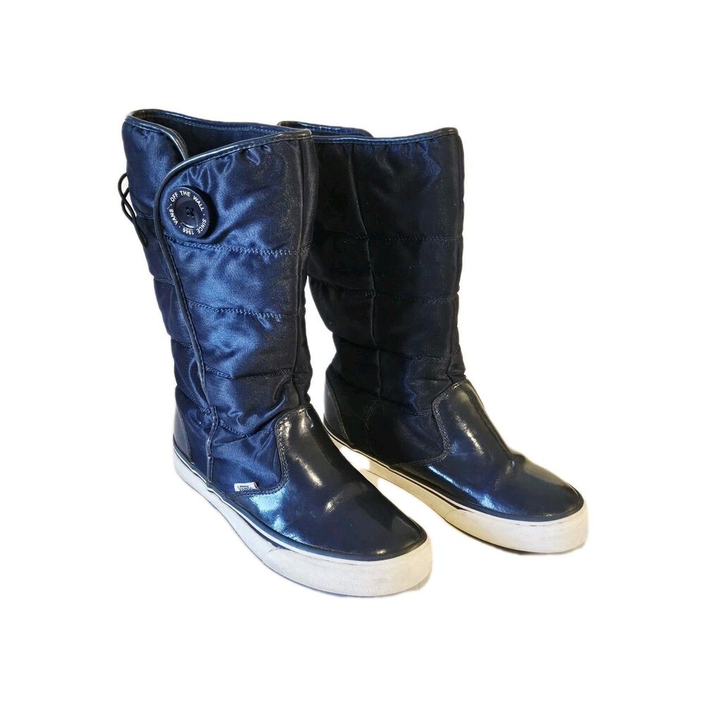 Vans Navy Blue Winter Boots | Women's Size 8.5